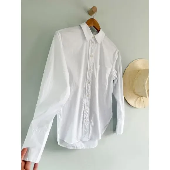 Madewell | NWT | Relaxed Button-Up Shirt in Eyelet White | Sz XXS - Picture 3 of 10